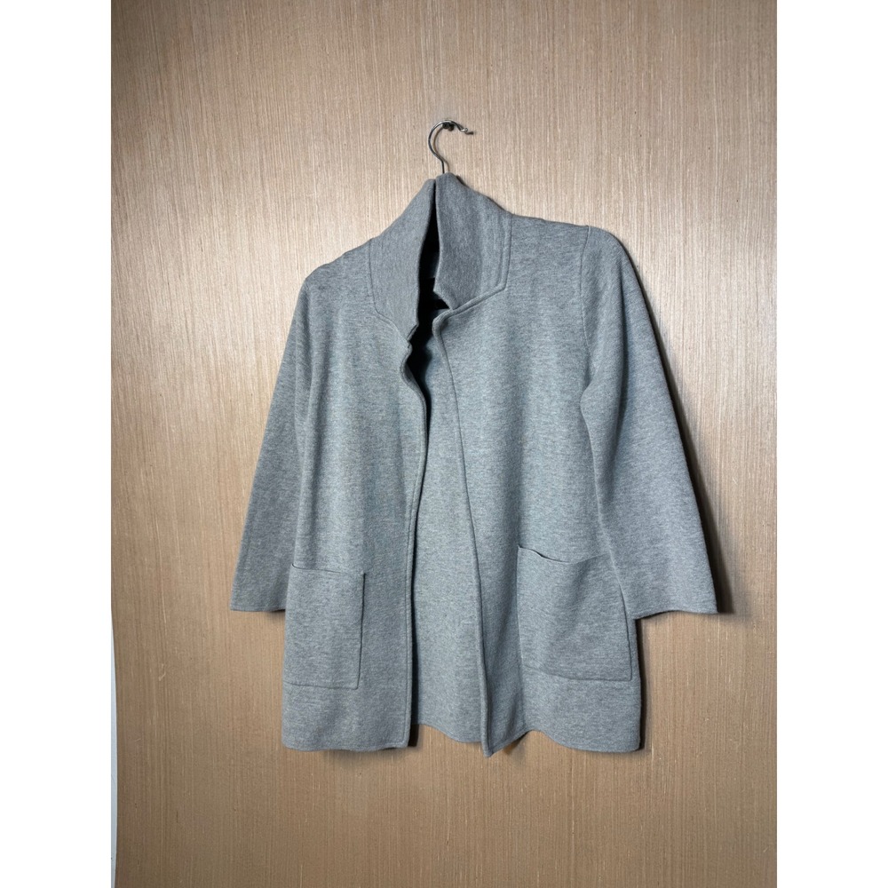 J.Crew Juliette Sweater Blazer Grey Merino Wool Cotton XS G8506